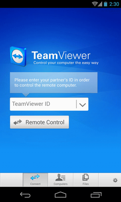TeamViewerスマホ画面